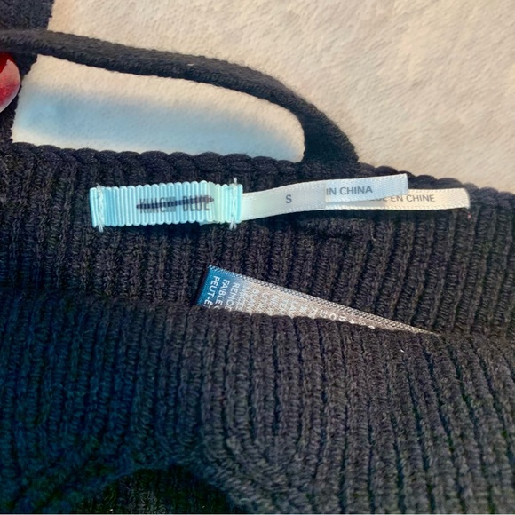 NEW Kimchi Blue Crop Top Small Black Sweater Cotton Acrylic Nylon Spandex NWOT - Picture 5 of 9